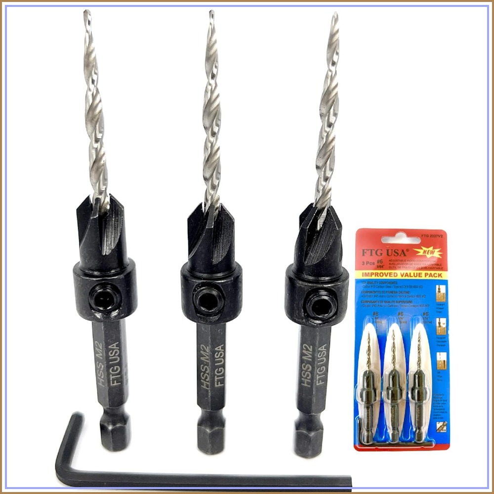 Drill Bit Set - 3 Pc #6 (9/64