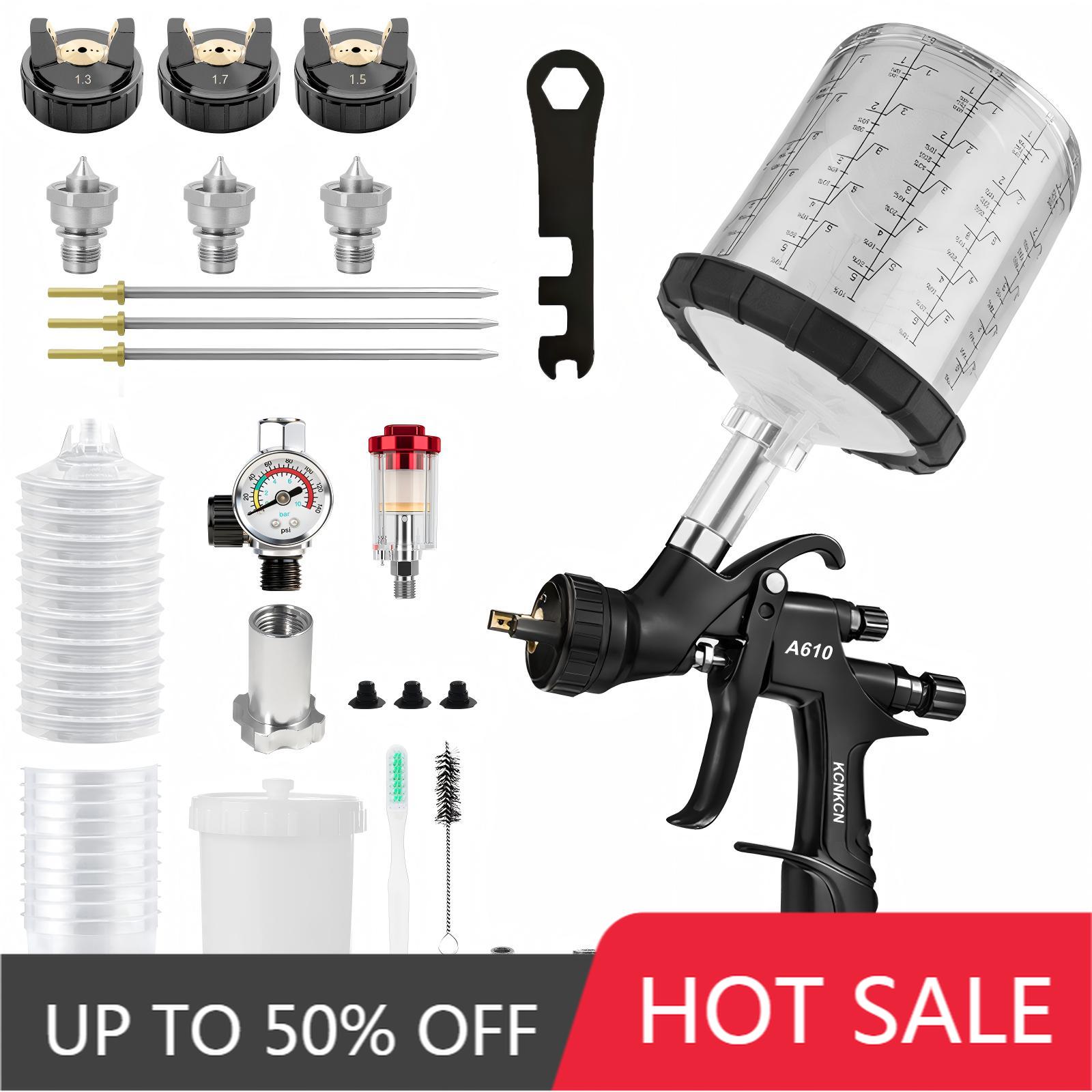 Spray Paint Primer - A610 LVLP Air Spray Gun, 1.3/1.5/1.7mm