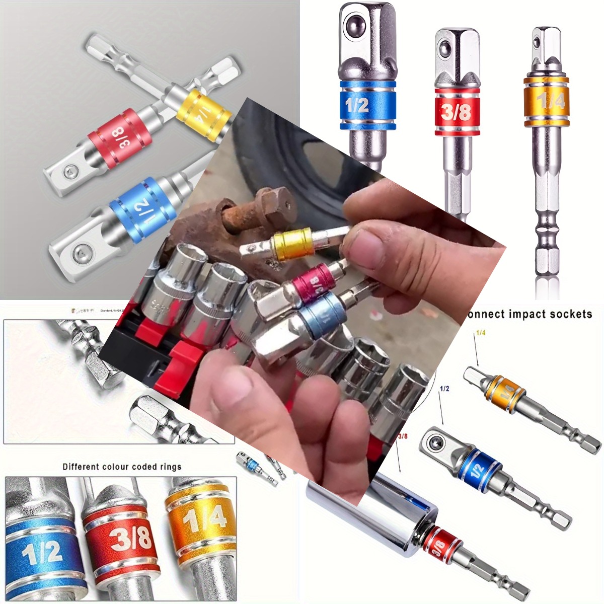 Drill Bit Set - 1/4 Inch Drive Hex Socket Set