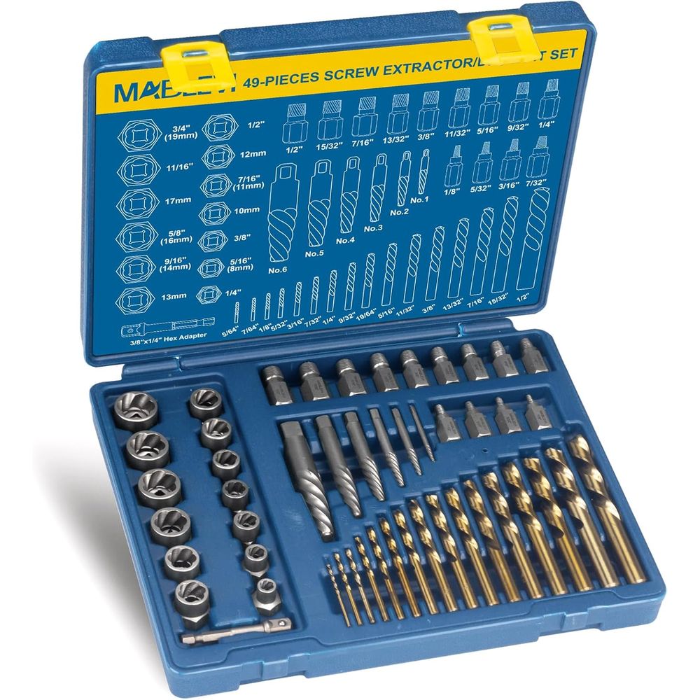 49-Piece Screw Extractor Set f - đánh giá và giá Drill Bit Set