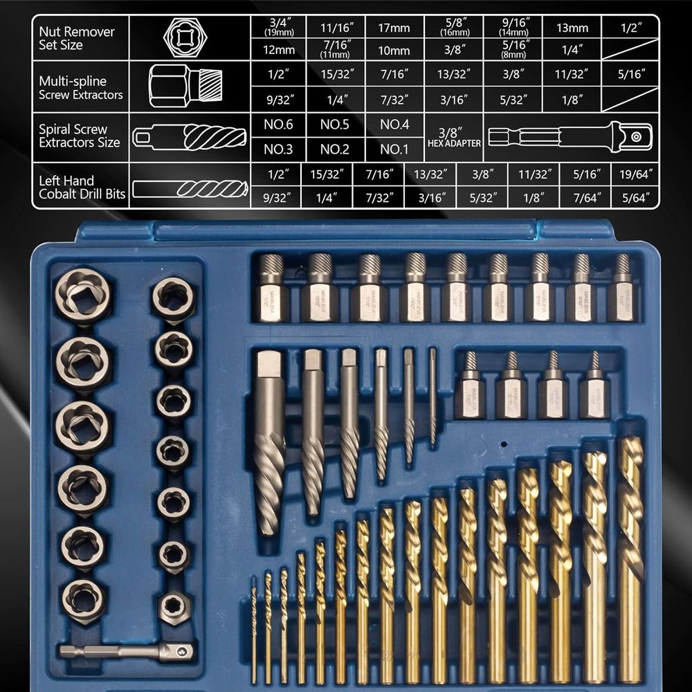 49-Piece Screw Extractor Set f - đánh giá và giá Drill Bit Set