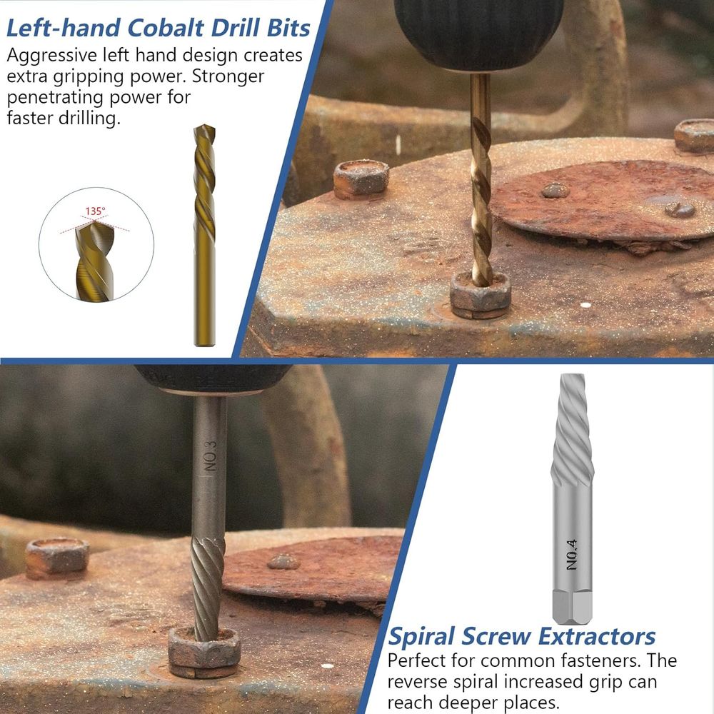 49-Piece Screw Extractor Set f - đánh giá và giá Drill Bit Set