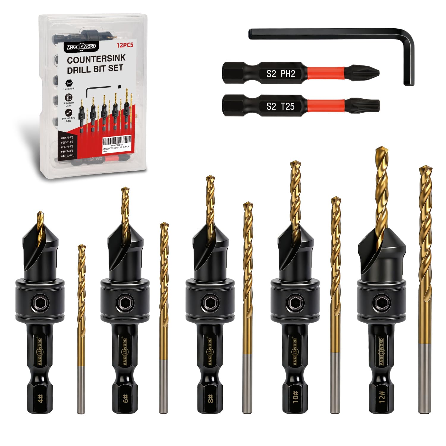 13 PCS Countersink Drill Bit S - đánh giá và giá Drill Bit Set