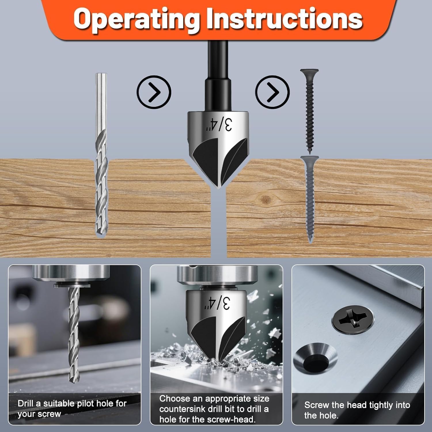 5 Pcs Countersink Drill Bit Se - đánh giá và giá Drill Bit Set