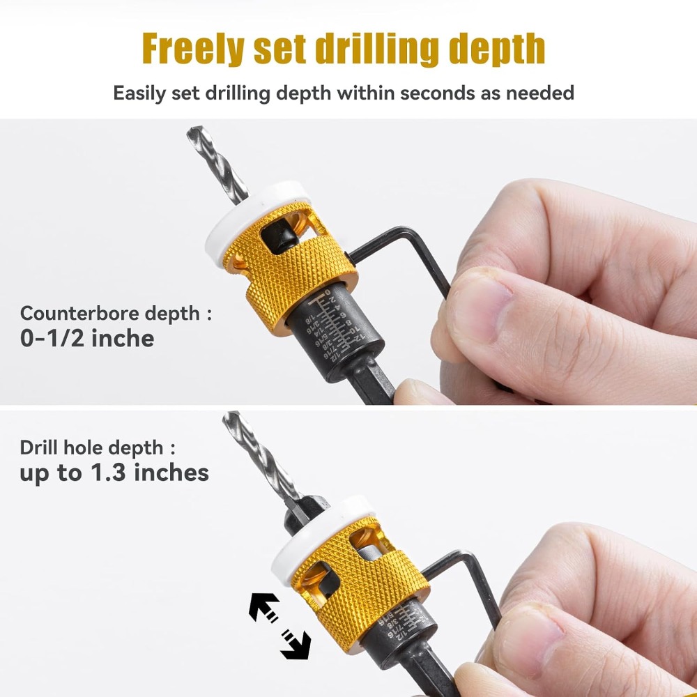 5 Pcs Countersink Drill Bit Se - đánh giá và giá Drill Bit Set