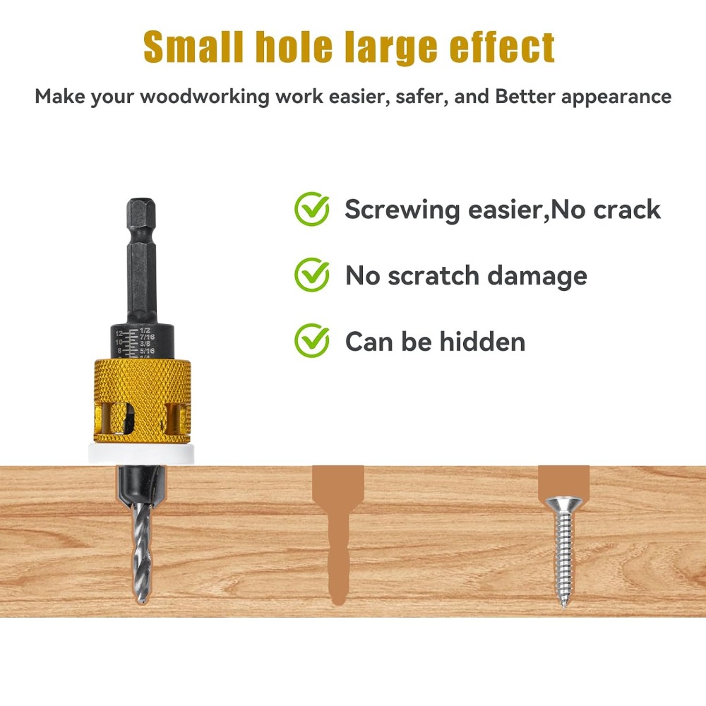 5 Pcs Countersink Drill Bit Se - đánh giá và giá Drill Bit Set