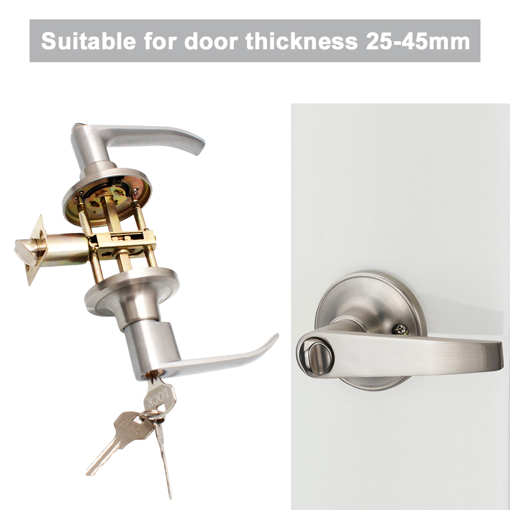 Locking Door Handle with 3 Key - đánh giá và giá Door Knob Replacement