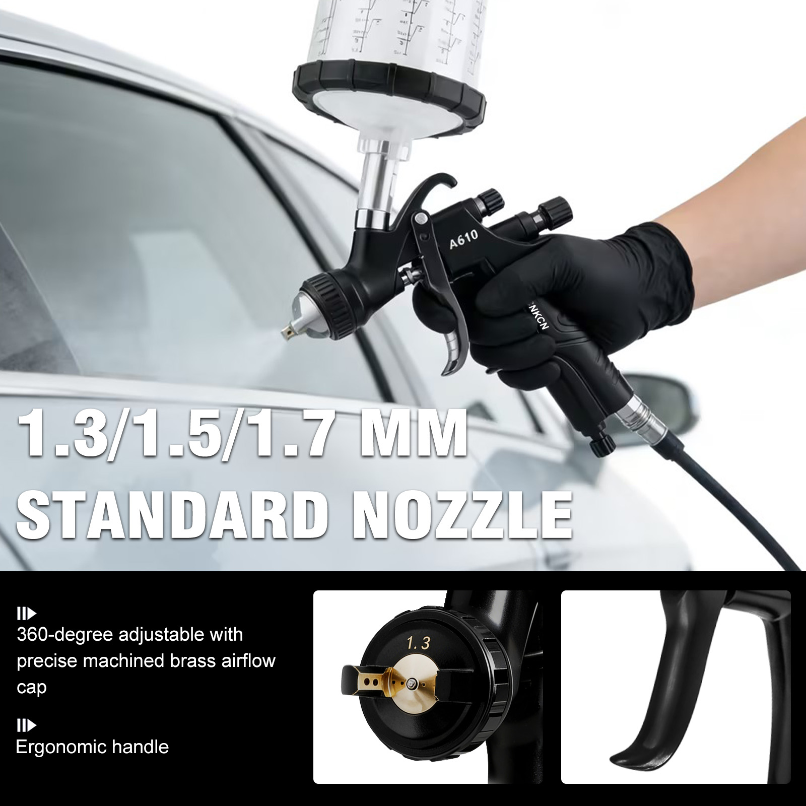 A610 LVLP Air Spray Gun, 1.3/1 - đánh giá và giá Spray Paint Primer