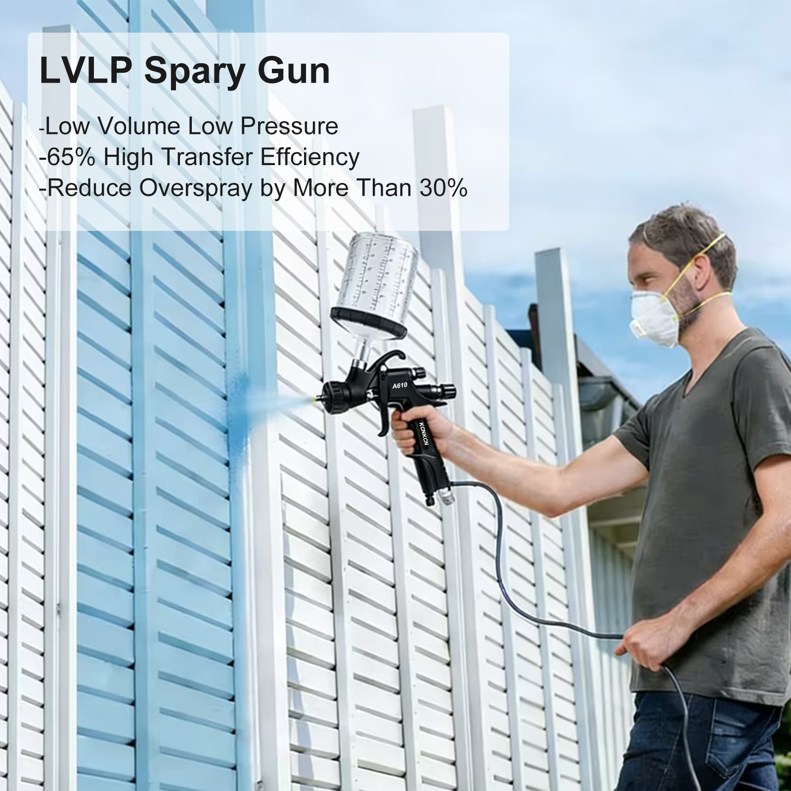 A610 LVLP Air Spray Gun, 1.3/1 - đánh giá và giá Spray Paint Primer