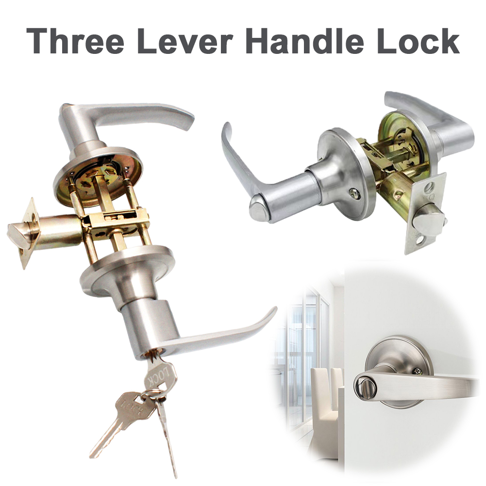 Door Lever Lock with 3 Keys En - đánh giá và giá Door Knob Replacement