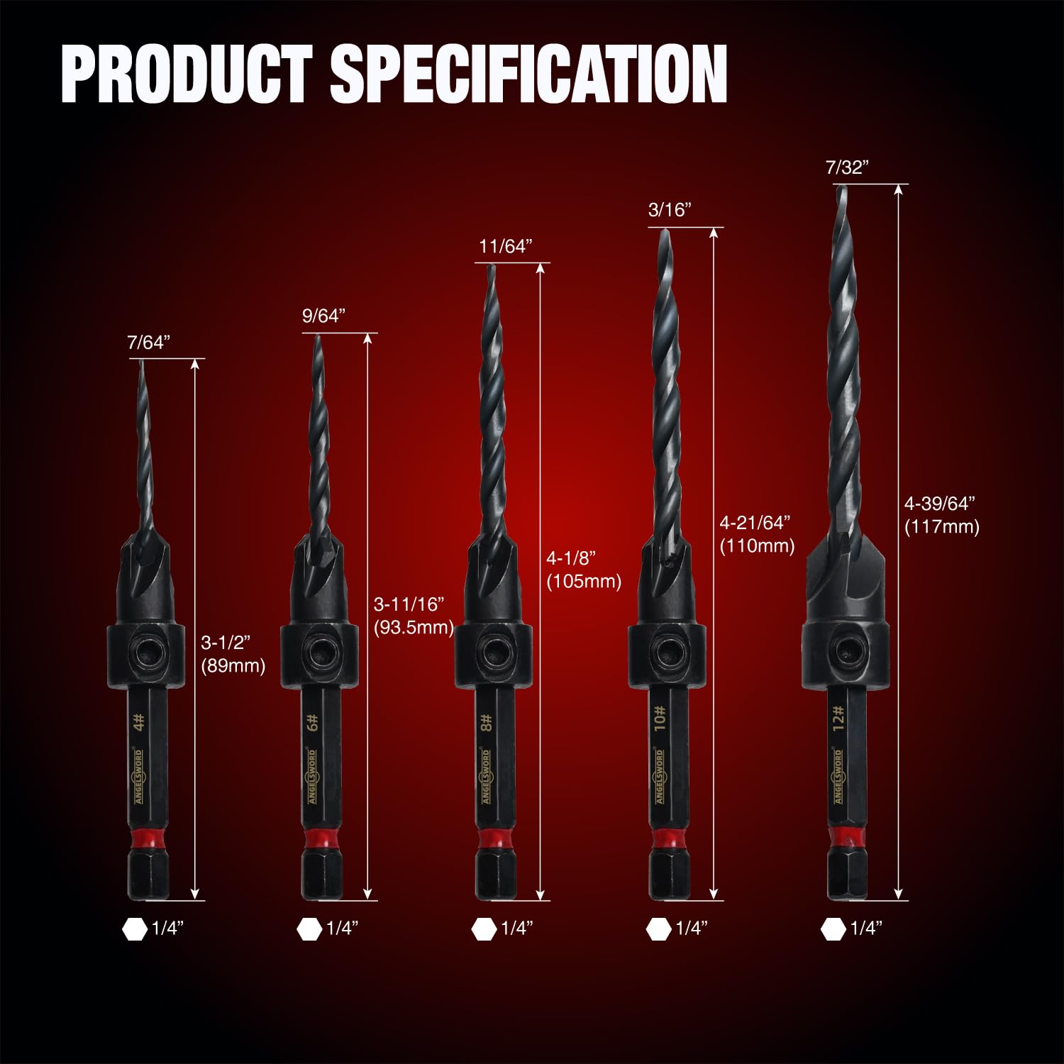 8PCS Countersink Drill Bit Set - đánh giá và giá Drill Bit Set