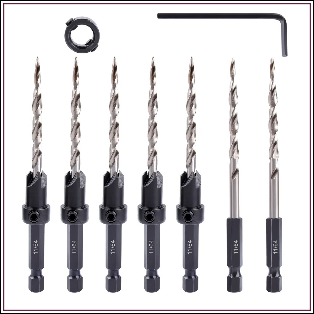 9-Piece Wood Countersink Drill - đánh giá và giá Drill Bit Set